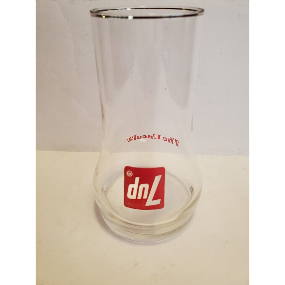 7up The Uncola Upside Down 1970's Glass Soda Pop Vintage Tumbler